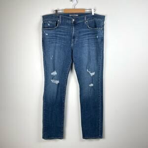 Joes Jeans Mens 40x34 Blue Asher Slim Fit Distressed Medium Wash Denim Classic